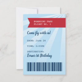 Invitación Inserción de cumpleaños del avión de vuelo tempora