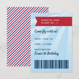 Invitación Inserción de cumpleaños del avión de vuelo tempora