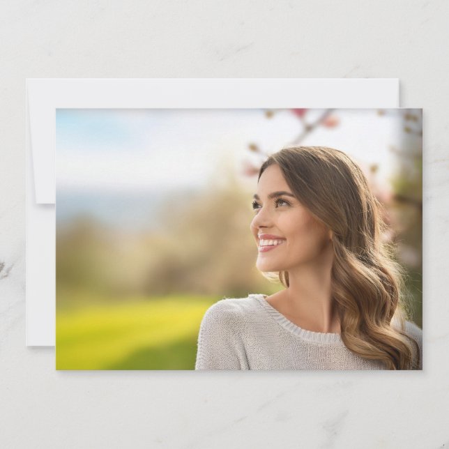 Invitación Inserción de diseño de graduación de sólo foto (Anverso)