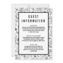 Inserción de información de invitado floral simple