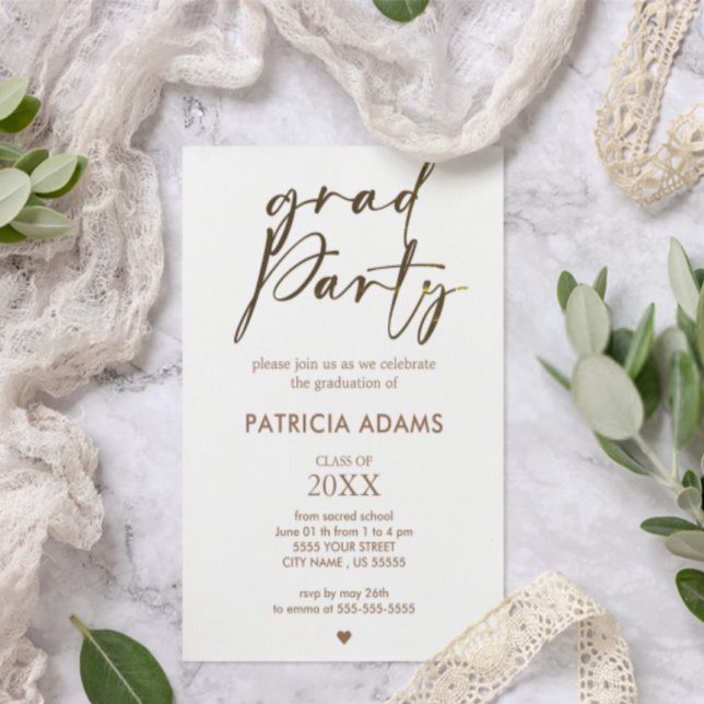 Invitación inserción de personalizado, guión caligráfico Part (Subido por el creador)