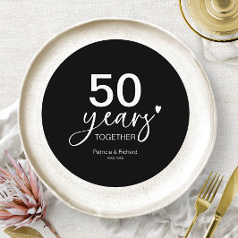 Invitación Inserción de placa cargadora de 50 años de Boda