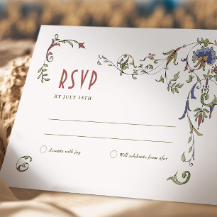 Invitación Inserción de RSVP de boda Victorian Belle Epoche
