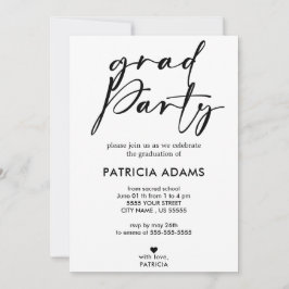 Invitación Insertar personalizado | Elegante Fiesta minimalis