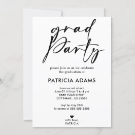 Invitación Insertar personalizado | Elegante Fiesta minimalis