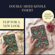 Inserto Coquette Vintage Floral para Kindle tarjet