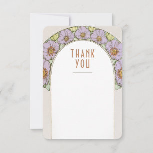 Invitación Inserto de boda Agradecimiento Arte Nouveau Vintag