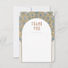 Invitación Inserto de boda Agradecimiento Arte Nouveau Vintag