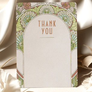 Invitación Inserto de boda Agradecimiento Arte Nouveau Vintag
