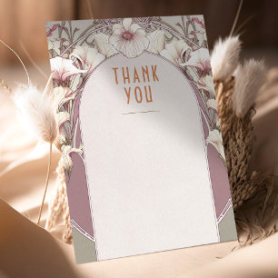 Invitación Inserto de boda Agradecimiento Arte Nouveau Vintag