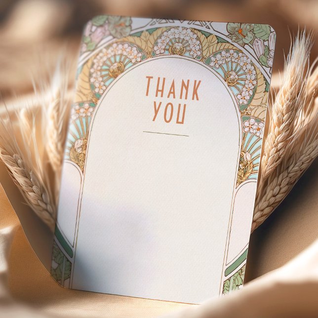 Invitación Inserto de boda Agradecimiento Arte Nouveau Vintag (Subido por el creador)