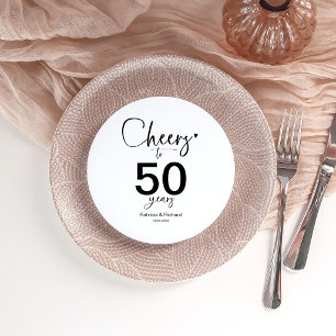 Invitación Inserto de plato de carga para aniversario de boda