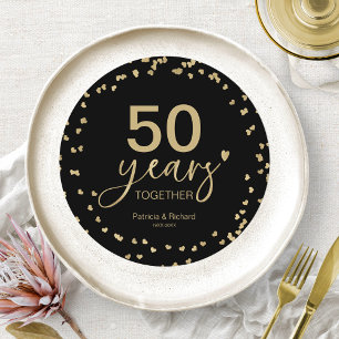 Invitación Inserto de plato de carga para aniversario de boda