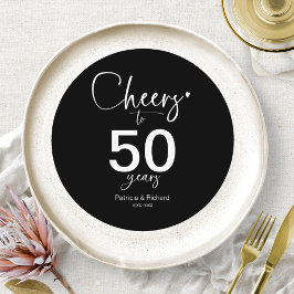 Invitación Inserto de plato de carga para aniversario de boda