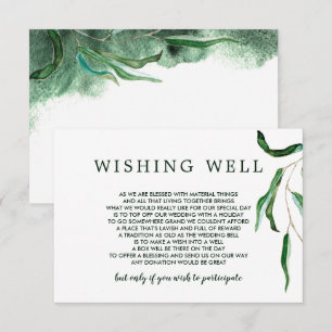 Invitación Inserto de Pozo de Deseos de Boda de Eucalipto Ele