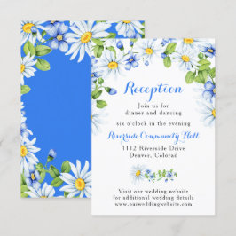 Invitación Inserto de recepción de boda floral de margarita b