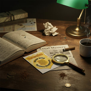 Invitación Insigne Oficial Detective Misterio Investigador