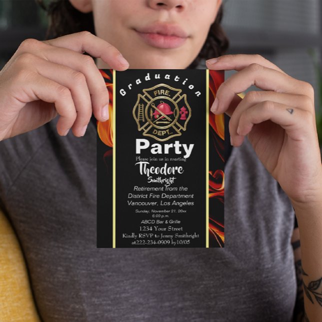 Invitación Insignia de Bombero Graduación de Bombero (Subido por el creador)