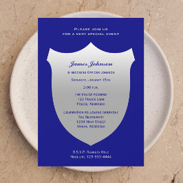 Invitación Insignia de plata de la policía a la marina invita