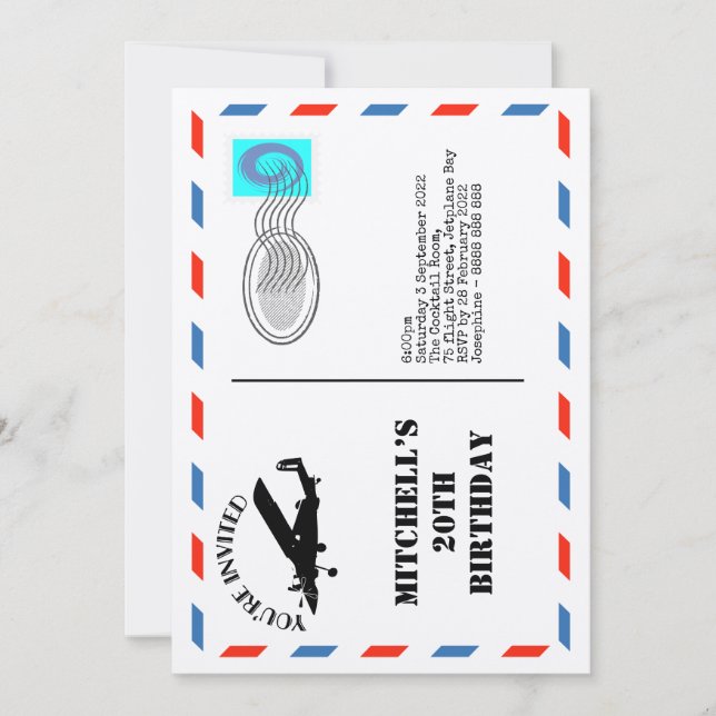 Invitación Inspirada en Viajes (Anverso)