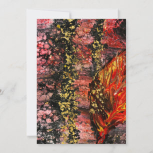 Invitación Inspirado en los incendios de California rojo oro