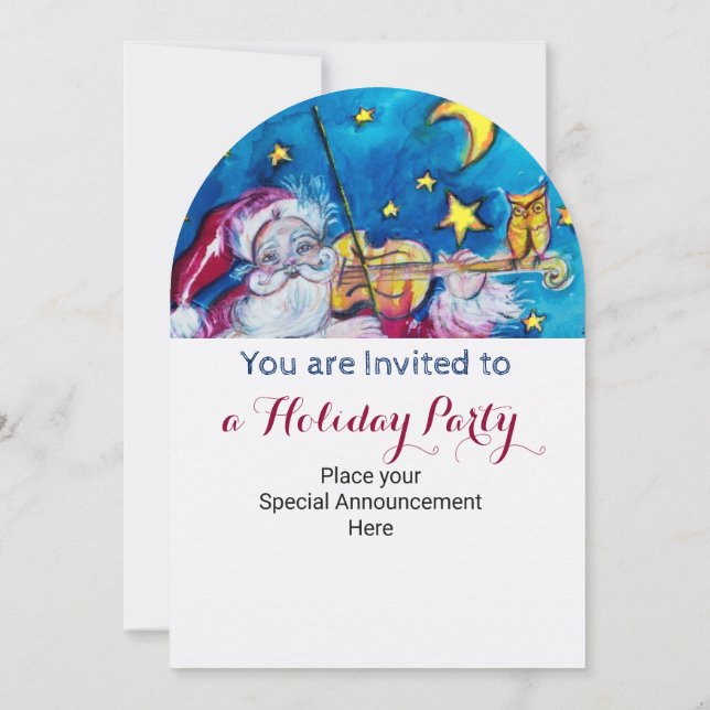 INVITACIÓN INSPIRADO FIESTA DE NAVIDADES VIOLINISTAS DE SANTA (Reverso)