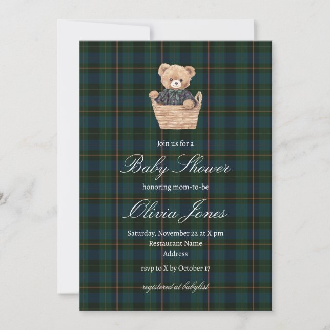 Invitación Inspired Baby Shower Invitation (Anverso)