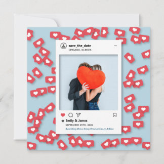 Invitación Instagram Cool Amor Divertido Guardar la Fecha