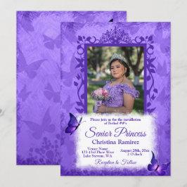 Invitación Instalación de la Reina Honrada con Borde de Marip