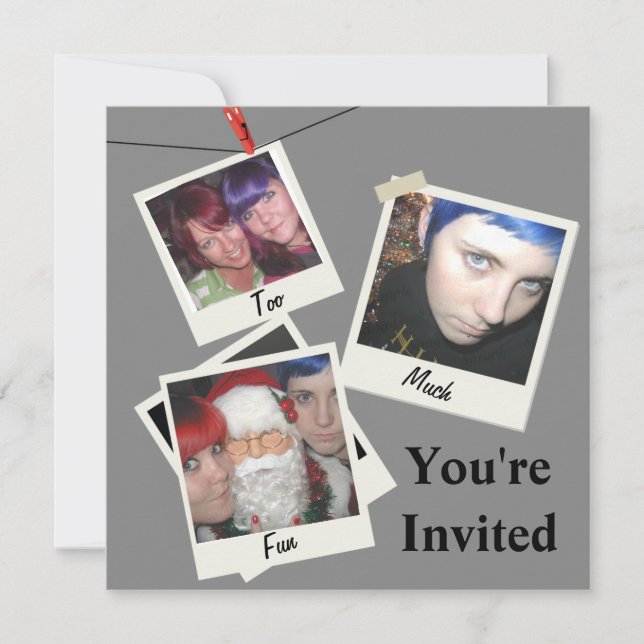 Invitación Instantánea Agregar la foto (Anverso)