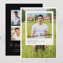 Invitación Instantánea Autografiada | 5 Fotos Fiesta de Gradu