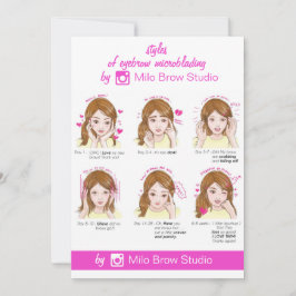 Invitación Instrucción de cuidado posterior a microblading de
