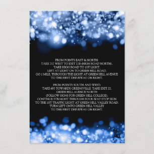 Invitación Instrucciones de Conducción Luces Brillantes Azul