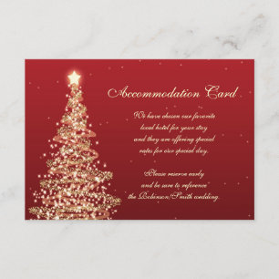 Invitación Instrucciones de Conducción para Boda de Navidad R