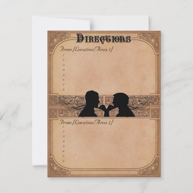 Invitación Instrucciones de conducción personalizadas para la (Anverso)