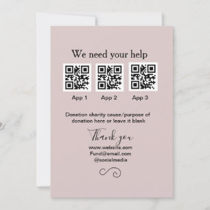 Invitación Instrucciones para la recolección de donaciones: a