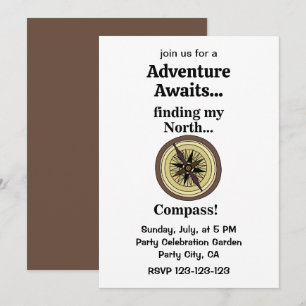 Invitación Instrumento de brújula La divertida aventura esper