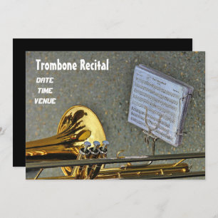 Invitación Instrumento de latón trombónico Considerando