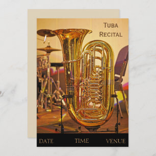 Invitación Instrumento de latón tuba Considerando