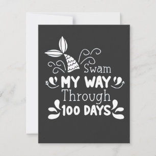 Invitación Intercambie mi camino a través de 100 días de cole