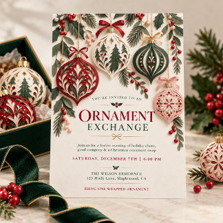 Invitación Intercambio de Adornos Navideños de Papercut en Ca