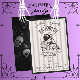 Invitación Intercambio de cócteles de Halloween disfraces y c