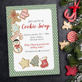 Invitación Intercambio de cookies de Navidades de curso