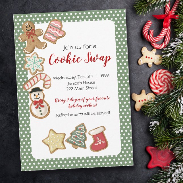 Invitación Intercambio de cookies de Navidades de curso (Subido por el creador)