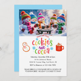 Invitación Intercambio de cookies y cookies de cacao personal