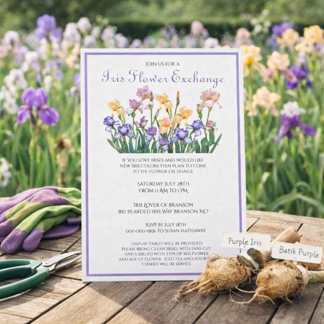 Invitación Intercambio de flores Bulbos de Iris  (Subido por el creador)