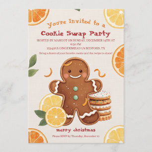Invitación Intercambio de Galletas de Jengibre y Cítricos Nav