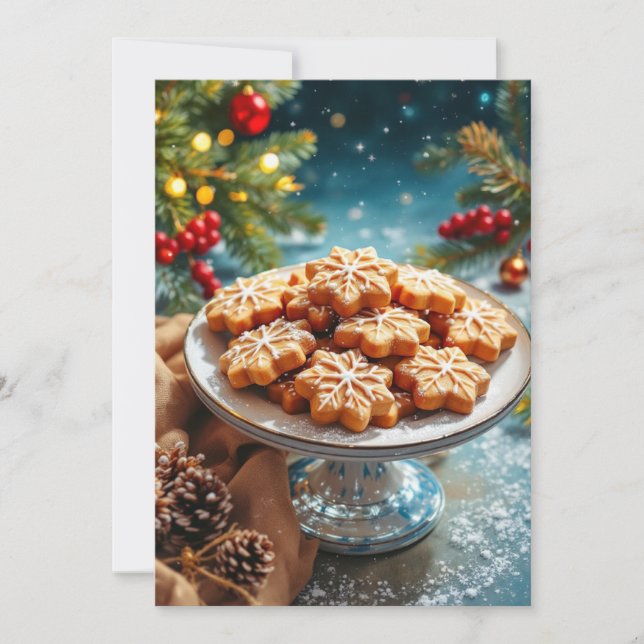 Invitación Intercambio de Galletas de Navidad (Anverso)