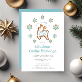 Invitación Intercambio de Galletas de Navidad de Reno Cute