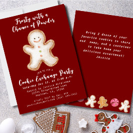 Invitación Intercambio de Galletas de Navidad del Hombre de J